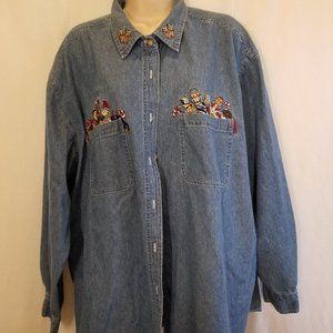 Christmas Denim Shirt